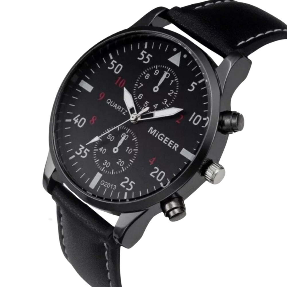 MIGEER RELOGIO • Black Watch New Battery Ready To Wear - Picture 3 of 4